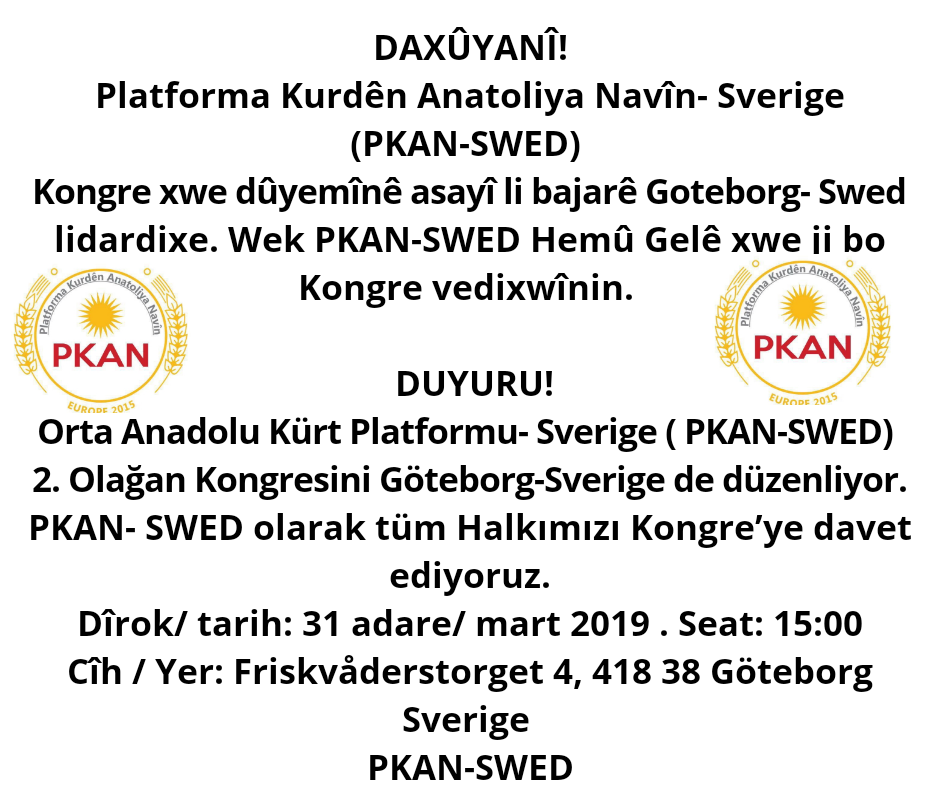PKAN-SVERIGE KONGRE LIDARDIXE